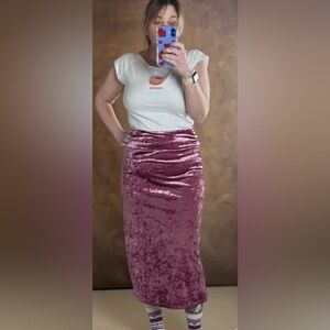 LuLaRoe Velvet Mauve Pencil Skirt